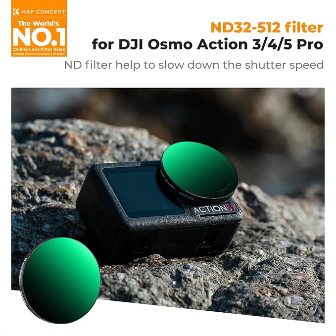 K&F CONCEPT Push in Fit Variable ND32-512 Filter Compatible