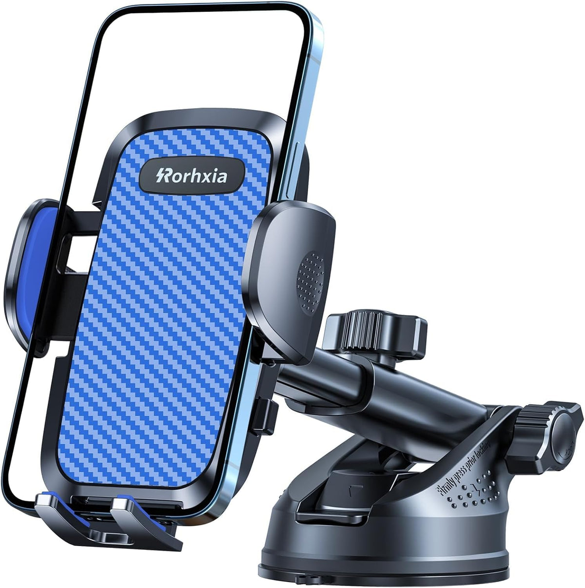 Rorhxia 3-in-1 Phone Mount for Car [2025 Most Stable and Flexible Suction Cup] Vent Dashboard Windshield Cell Phone Holder Car Fit for iPhone, Samsung, All Phone