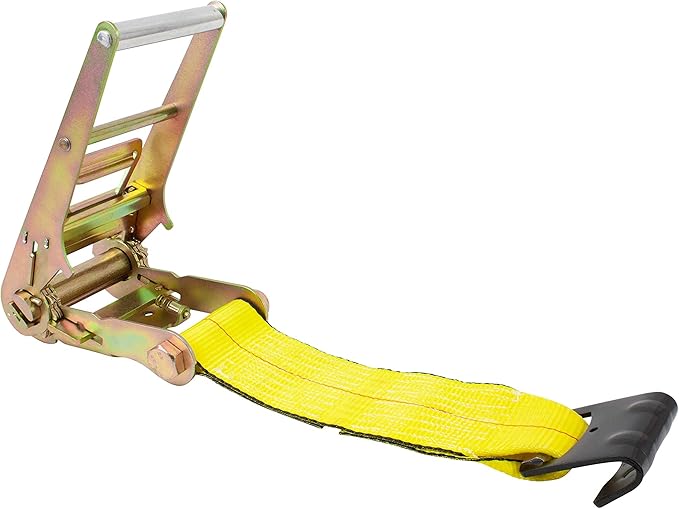 Mytee Products 2 Pack 4" Ratchet with 11" Flat Hook (No Strap) - Zinc-Coated Replacement Ratchet Only for 4 Inch Winch Straps - 5400 lbs WLL DOT Compliant Tie Down Accessory for Flatbed Trailer Cargo