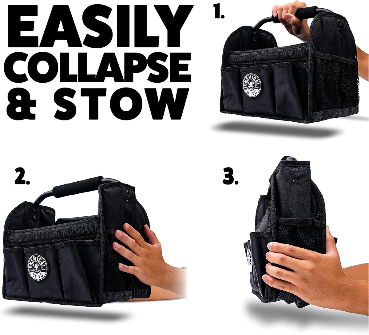 Chemical Guys, Quick Load Collapsible Detailing Caddy & Organizer, Black