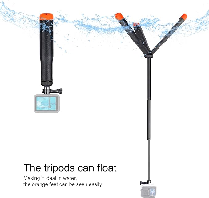 Floating Selfie Stick for GoPro Hero 13 12 11 10 9 8 Mini Max Fusion Session