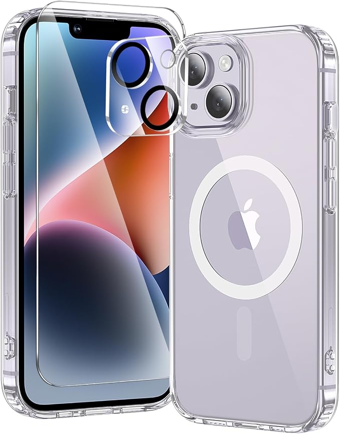toushion 3 in 1 for iPhone 14 Case Clear