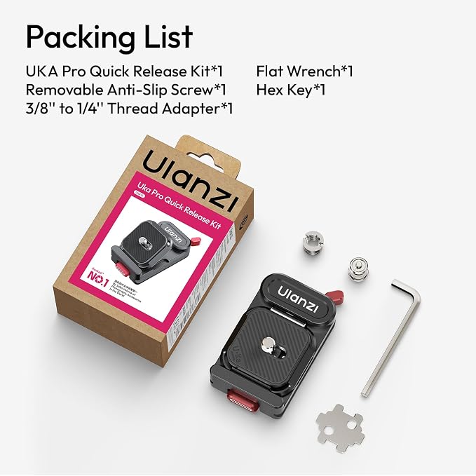 ULANZI UKA12 Pro Quick Release Plate, Arca-Swiss Camera Tripod Mount Adapter w