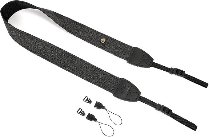 Camera Strap Canvas Black Shoulder Strap