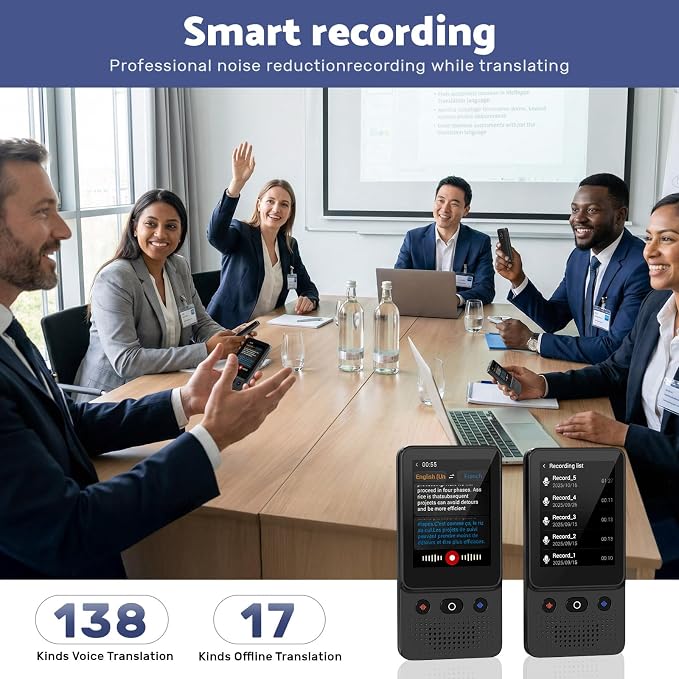 Language Translator Device, Voice Ai Translator Device T21 Wi-Fi Available
