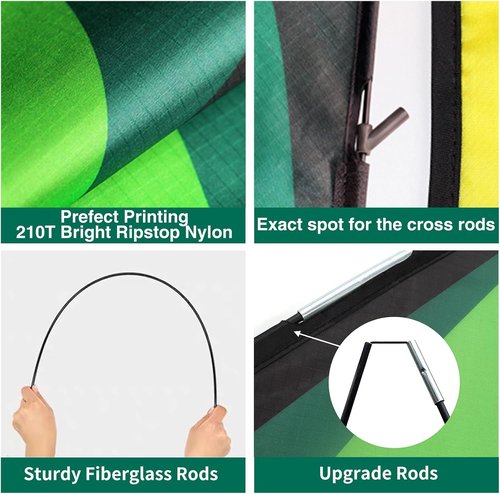 Mint's Colorful Life Delta Kite - Easy to Fly for Kids & Adults | Perfect for Beach Trips, 300ft String Included