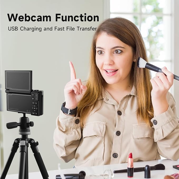 4K Digital Camera for Photography, 64MP Vlogging Video Camera for YouTube