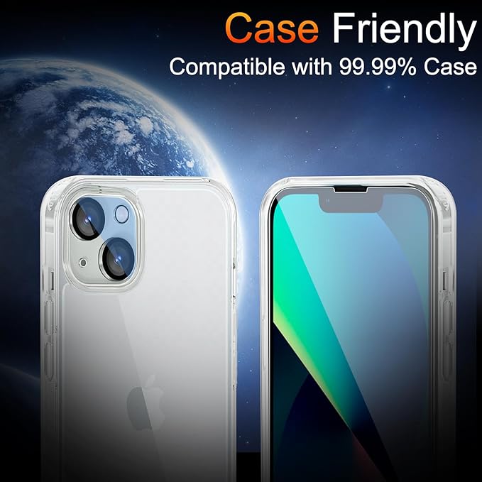 TZGZT 3 Pack Screen Protectors for iPhone 13, 9H Tempered Glass, Military Grade