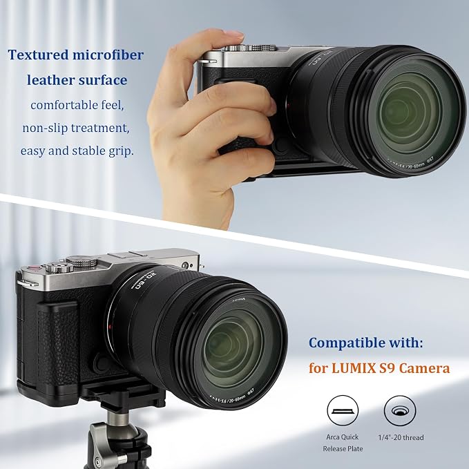 Haoge HG-S9-B Handle HandGrip for Panasonic LUMIX S9 Camera Body S9K L-Shape
