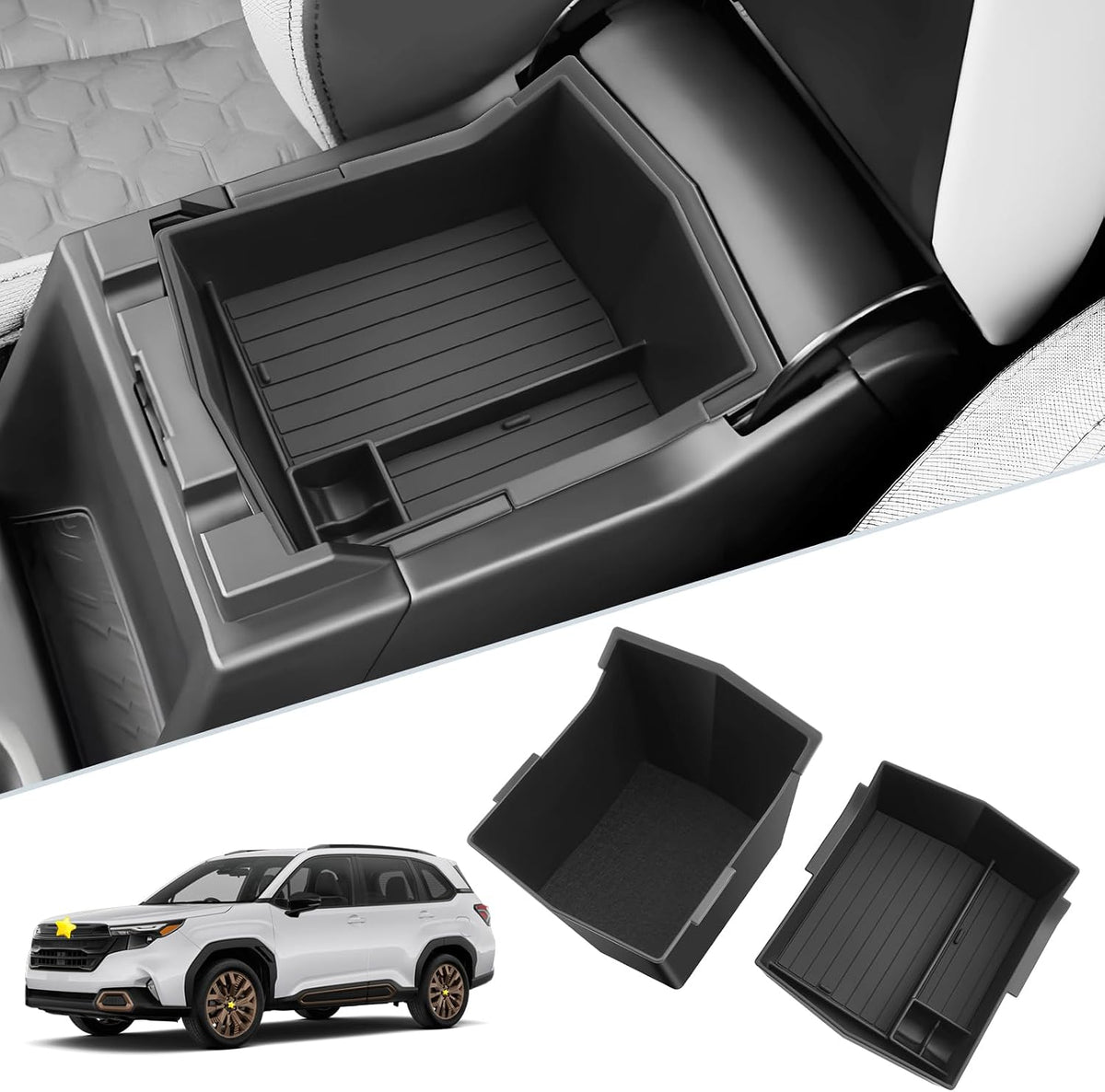 SKTU for 2022-2027 Toyota Corolla Center Console Organizer w/Coin Holder
