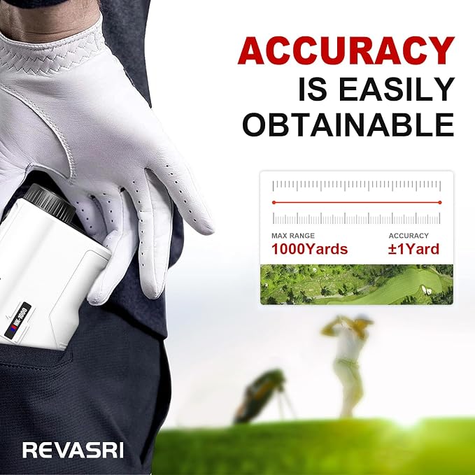 REVASRI Golf Rangefinder with Slope and Pin Lock Vibration, External Slope