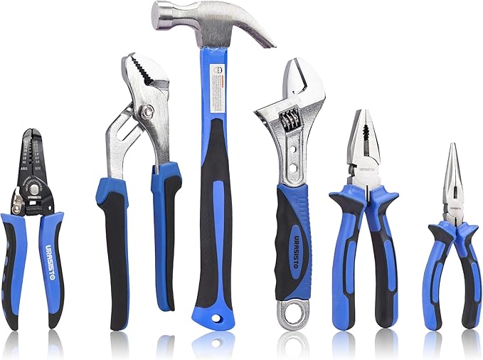 URASISTO 168-Piece Socket Wrench Auto Repair Tool Combination Package Mixed Tool Set Hand Tool Kit with Plastic Toolbox Storage Case
