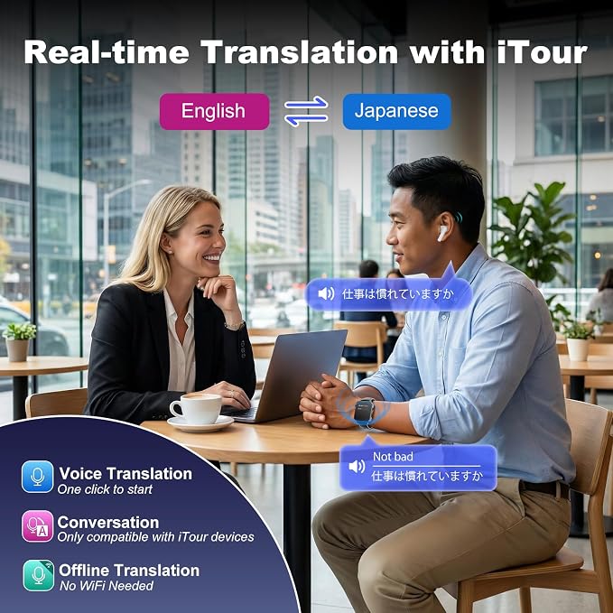 Smart Watch, Real Time Smart Translation Watch, Two-way Instant Voice