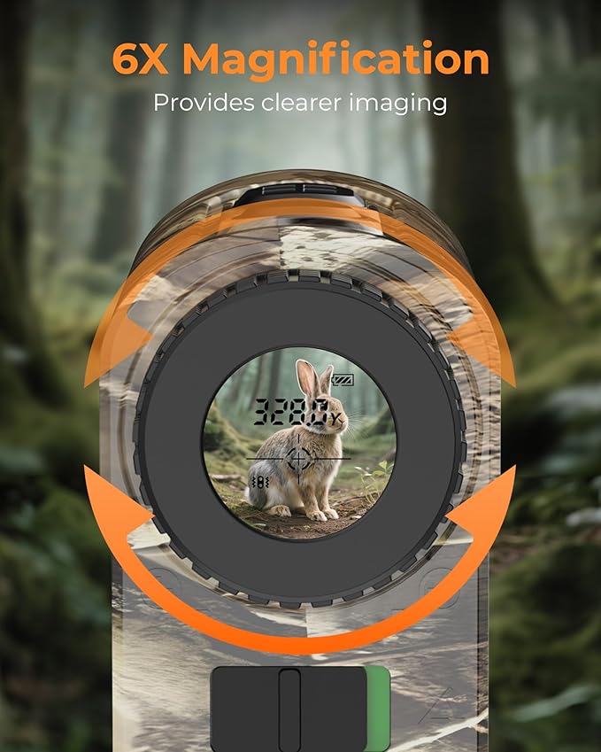 Hunting Range Finder 3280 Yards, CIGMAN Rechargeable Laser Rangefinder 6X
