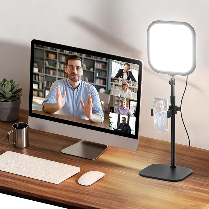 NEEWER Basics 10.8" Video Conference Lighting, 15W Bi Color Edge Lit Full
