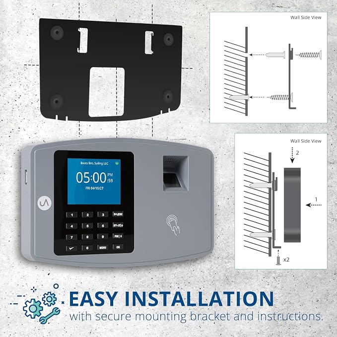uAttend JL2500 Biometric Fingerprint Time Clock System