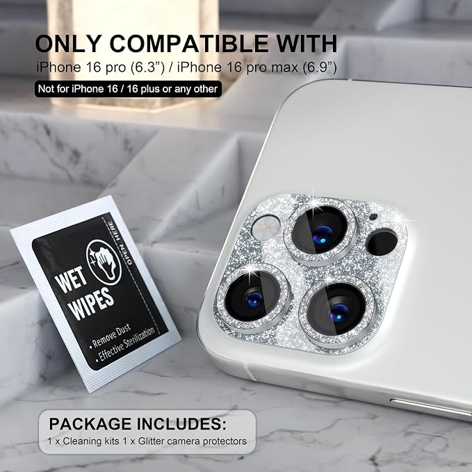 Choiche Compatible for iPhone 16 Pro/iPhone 16 Pro Max Camera Lens Protector