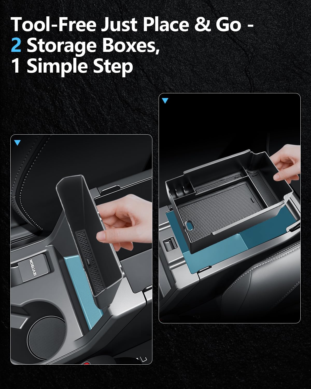 SKTU 2PCS for 2024 2025 2026 Subaru Crosstrek/Subaru Impreza Center Console Organizer 2024-2026 Crosstrek Central Console Hanging Storage Box 2024 2025 2026 Crosstrek Accessories ABS Console Tray
