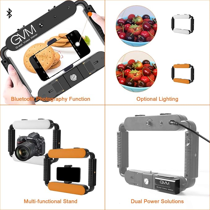 GVM Great Video Maker LED Ring Light 5600K Selfie Light, Smartphone Video Rig &
