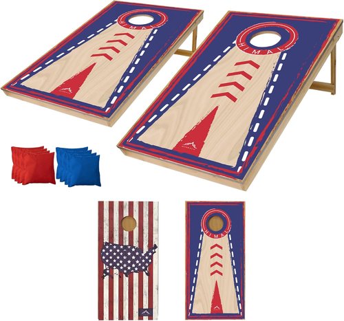 Himal Outdoors Cornhole Board Set - 4 x 2 Feet Game Boards with 8 Toss Bags for Ultimate Fun
