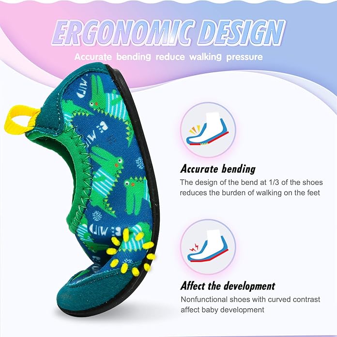 Baby Boys and Girls Swim Water Shoes Barefoot Aqua Socks Non-Slip for Beach Pool Toddler Kids