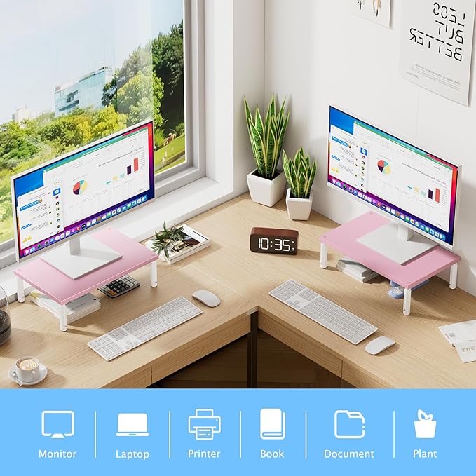 OPNICE Adjustable Computer Monitor Stand Riser