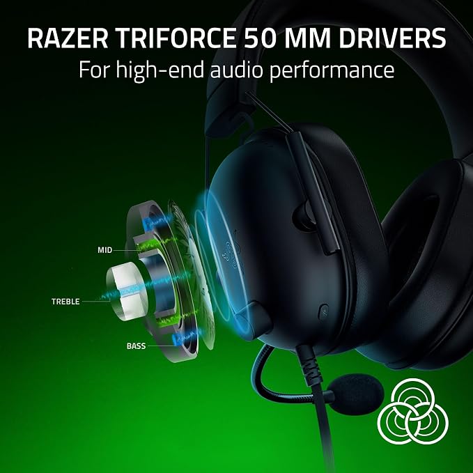 Razer BlackShark V2 X Xbox Gaming Headset, 3.5mm Audio Jack, Black | 50mm Drivers, Cardioid Mic, Lightweight, Comfortable Noise Isolating Earcups, for Xbox Series X, Series S, PS5, PC, Switch