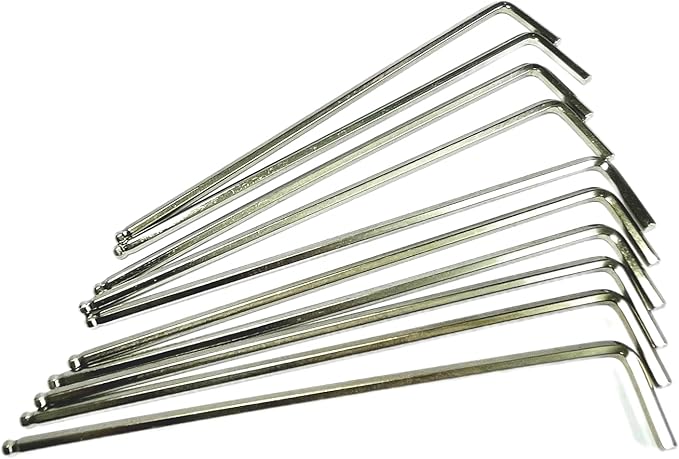10pcs 3mm Ball End Allen Wrench sets,3mm Hex Key Wrench set,3mm ball end Hex Driver allen key Door Key L Shaped hex wrench set with Long Arm 120mm lengh.3mm ball end hex wrench