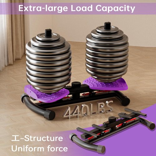 (440 lbs Weight Capacity) Waist Twister, Waist Twister Machine Exercise Fitness Tool, Twist Machine for Slim Waist and Core, with Smart LED Digital Display, 20dB Ultra-Quiet for Women Men (Purple)