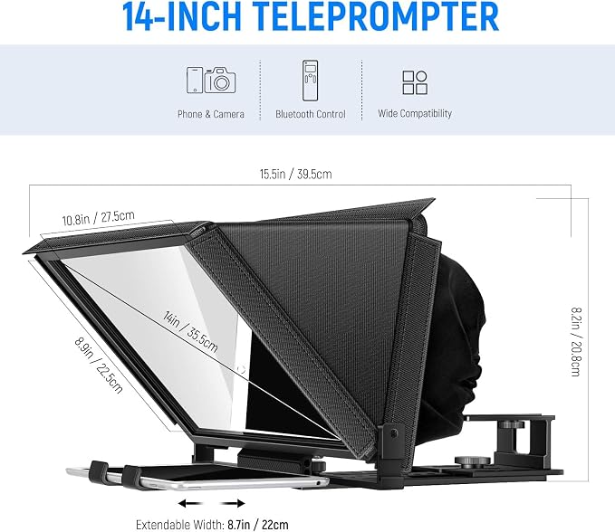 NEEWER X12 14 inch Aluminum Alloy Teleprompter