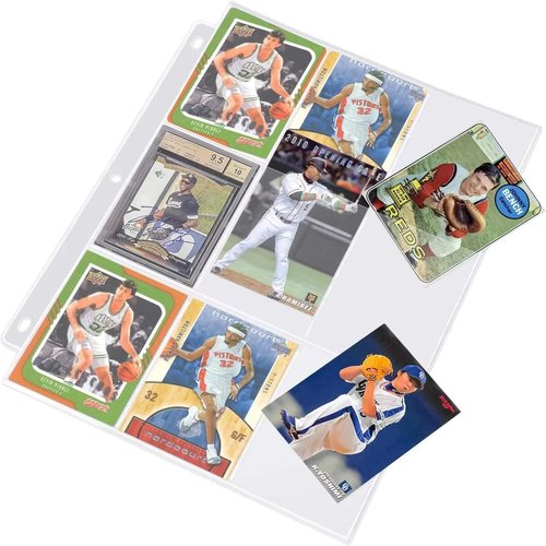 1800 Pockets Premium Trading Card Sleeves - Double-Sided 9-Pocket Protectors for TCG Storage | 100 Pages