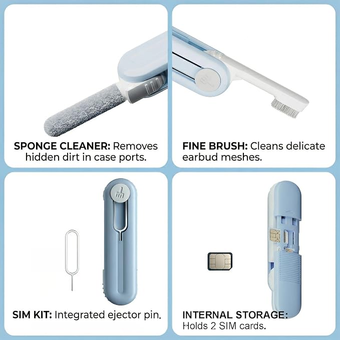 Electronic Cleaning Kit for Earbuds Phone, 3-in-1 Cleaner Tool