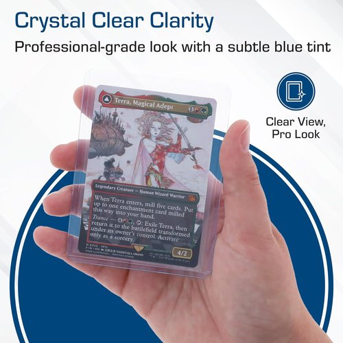 BCW 3x4 Topload Card Holders - 100 Pack | Rigid Protectors for Standard Size Cards Up to 35pt