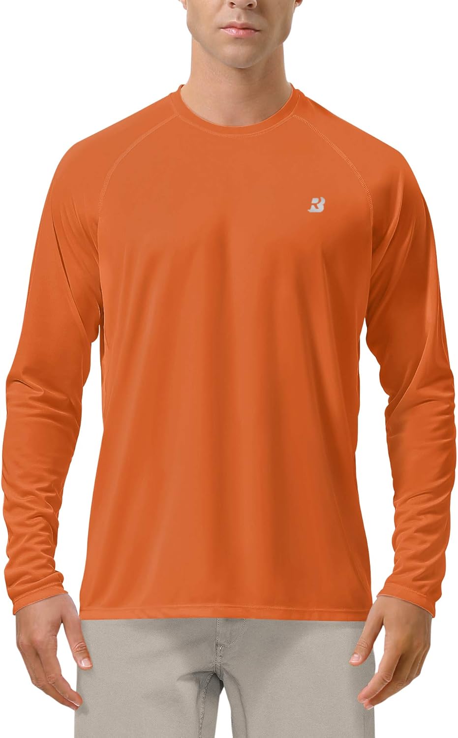 Roadbox Men's UV Sun Protection Shirt - UPF 50+ Long Sleeve Rash Guard for Outdoor Activities