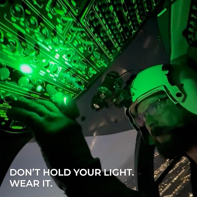 + Case, High Tech Wearable LED Flashlight, Faster and Easier Than a Headlamp