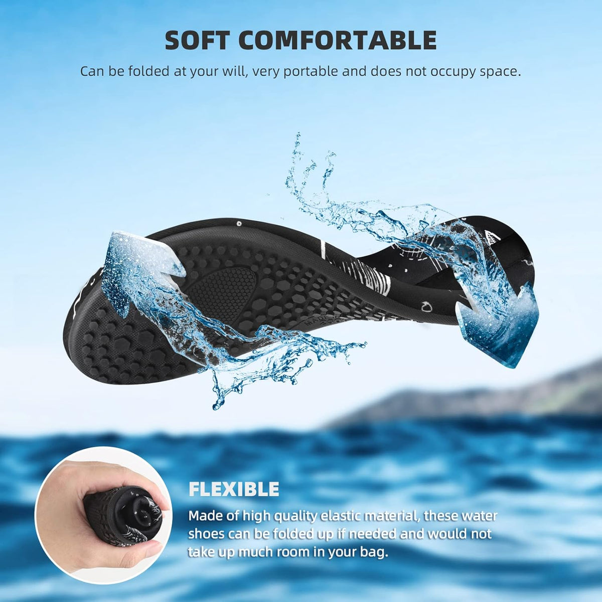 Skiennix Water Shoes - Quick-Dry Aqua Socks for Men & Women | Ideal for Beach, Pool, & Yoga