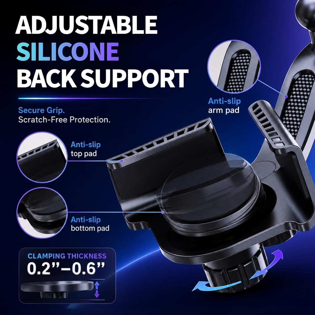 YUHENG Magnet Phone Holder,Clamp-on Screen Phone Holder