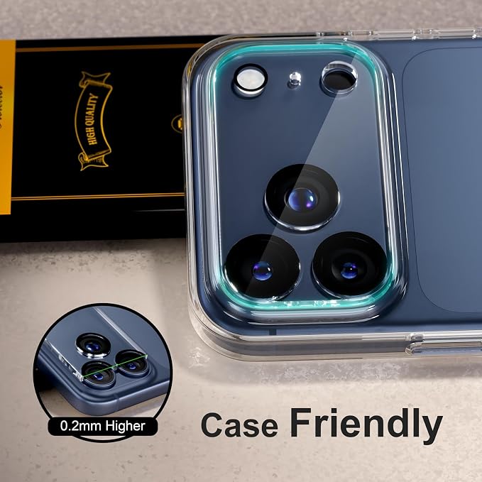 for 6 Pack iPhone 17 Pro Max Camera Lens Protector 9H Tempered Glass Camera