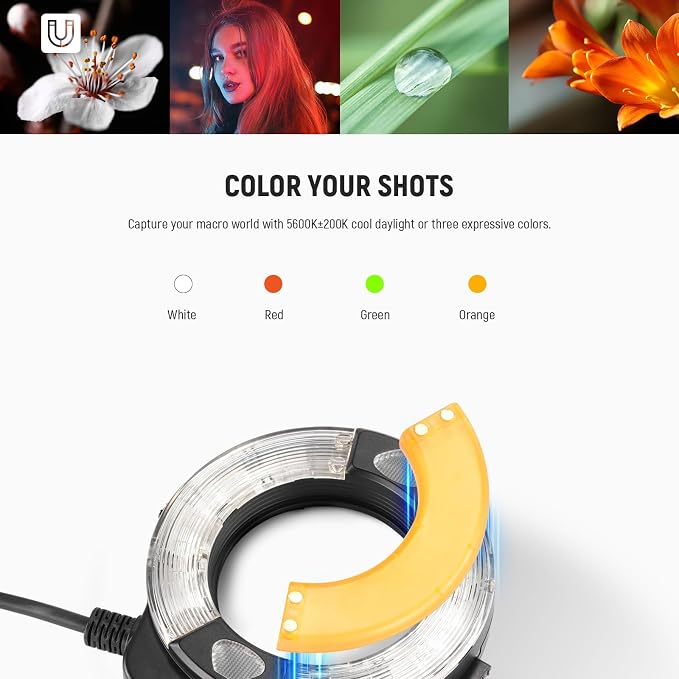 NEEWER RF1-S Marco Ring Flash Light Compatible