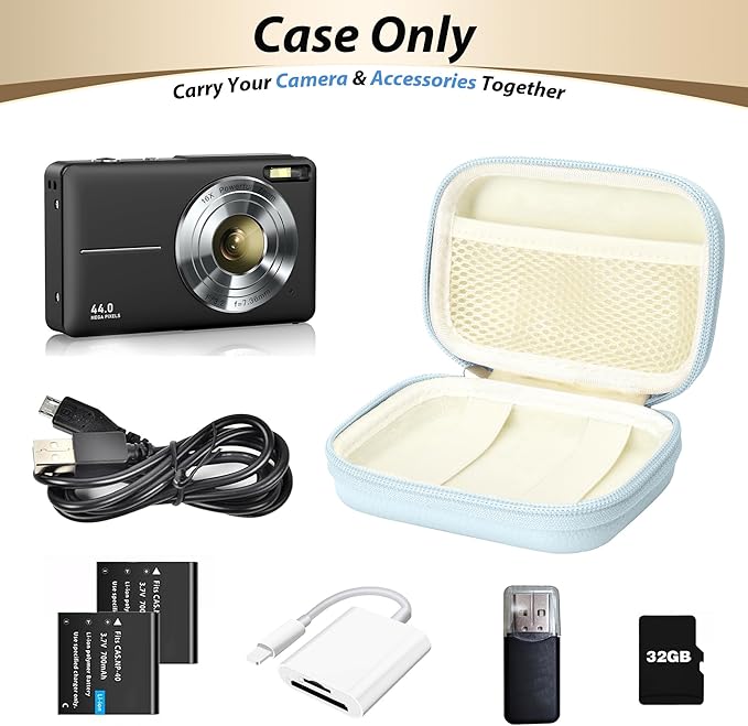 Digital Camera Case for CAMKORY, KODAK PIXPRO FZ45/FZ55, Canon IXUS 285 HS