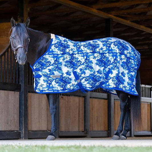 Jeffers Expression Standard Neck Fleece Cooler for Horses, 81"- Equine Towel Blanket, Moisture Absorbent, Light Weight, Best for Drying, Exercise, Bathing, Adjustable Belly Bands - Equestrian Toile