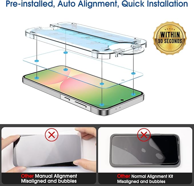 amFilm Auto-Alignment OneTouch for Samsung Galaxy A56 5G 6.7" Screen Protector