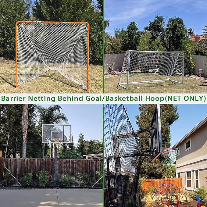 Baseball Softball Backstop Nets, Heavy Duty Sports Netting Barrier #18 Nylon Baseball Netting 10'x20'/10'x30'(Net Only)