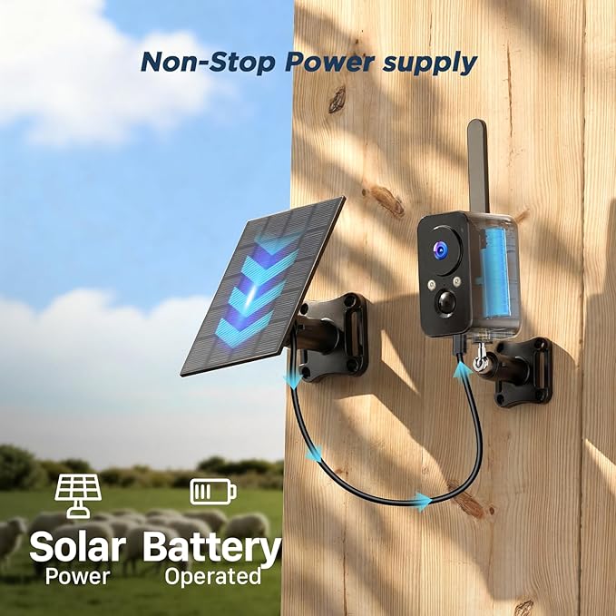 4G SIM Cellular Security Cameras Wireless Outdoor/Indoor: No WiFi Battery