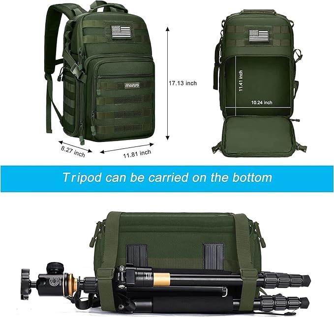 MOSISO Camera Backpack, DSLR/SLR/Mirrorless Tactical Camera Bag Case