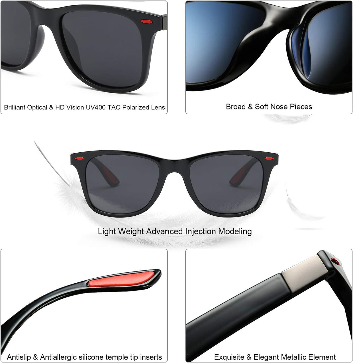 SOJOS Polarized Sports Sunglasses - Lightweight TR90 Design for Running, Cycling, Fishing, Golf | SJ2101