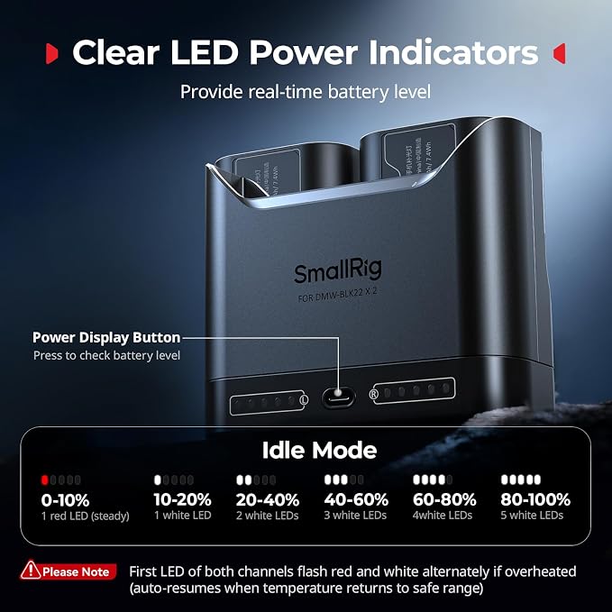 SMALLRIG DMW-BLK22 Camera Battery Set