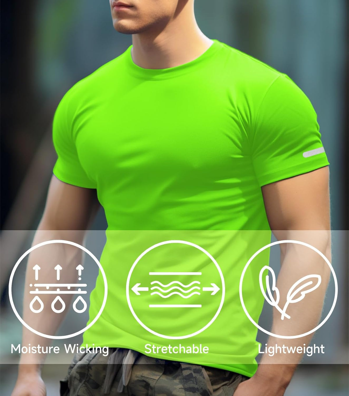 Skiennix Men's Workout Shirts - Fitted Quick-Dry Athletic Tee for Running | Moisture-Wicking Design