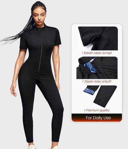 Junlan Sauna Suit - Women's Full Body Sweat Suit for Enhanced Weight Loss | Comfortable Fit
