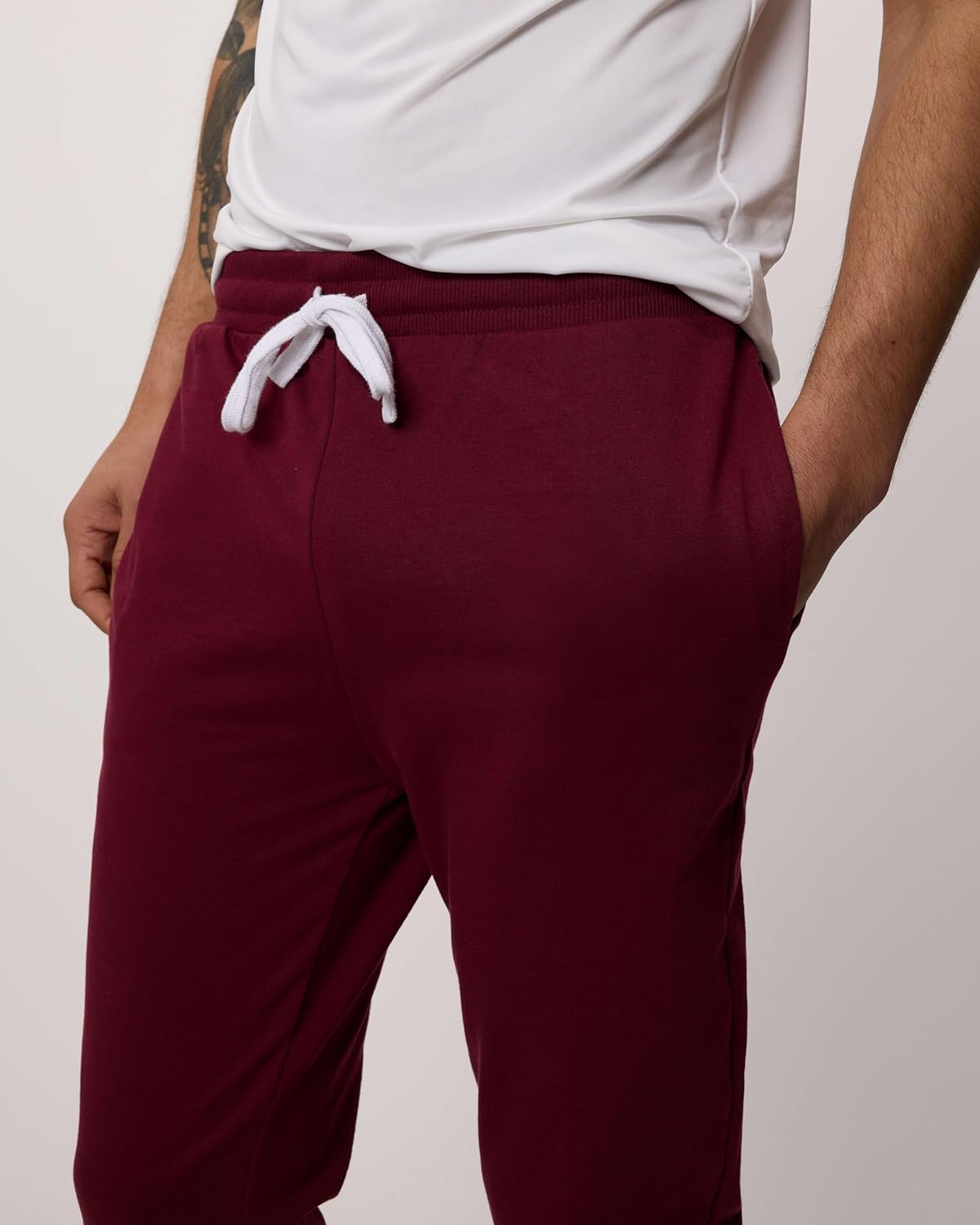 Real Essentials Men's French Terry Fleece Jogger Sweatpants - 3 Pack with Pockets | Big & Tall Available